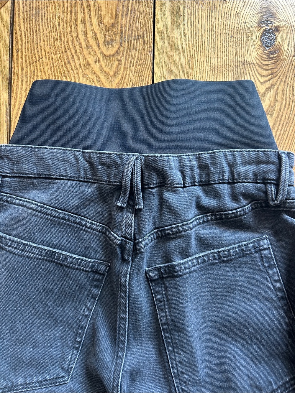 Good American Wide Leg Solution Jeans Black377 - Picture 7 of 15